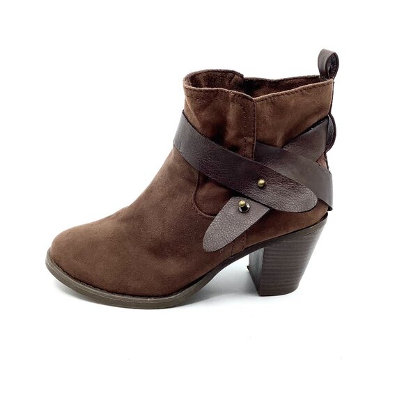 Old Navy Brown Suede Ankle Boots - Picture 1 of 8